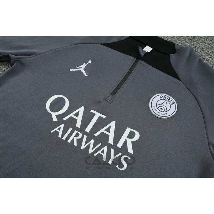 Tuta da Track di Felpa Paris Saint-Germain Jordan 2023-2024 Grigio